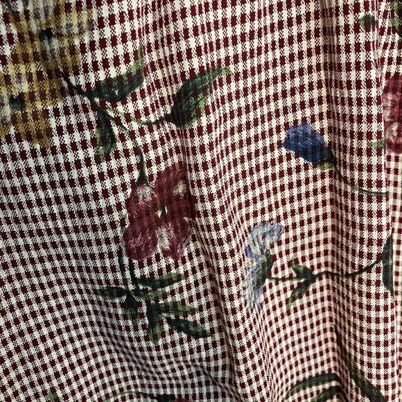 Vintage Teddi Floral Button Front Maxi skirt Women Med Cottage Prairie Peasant - Picture 9 of 13